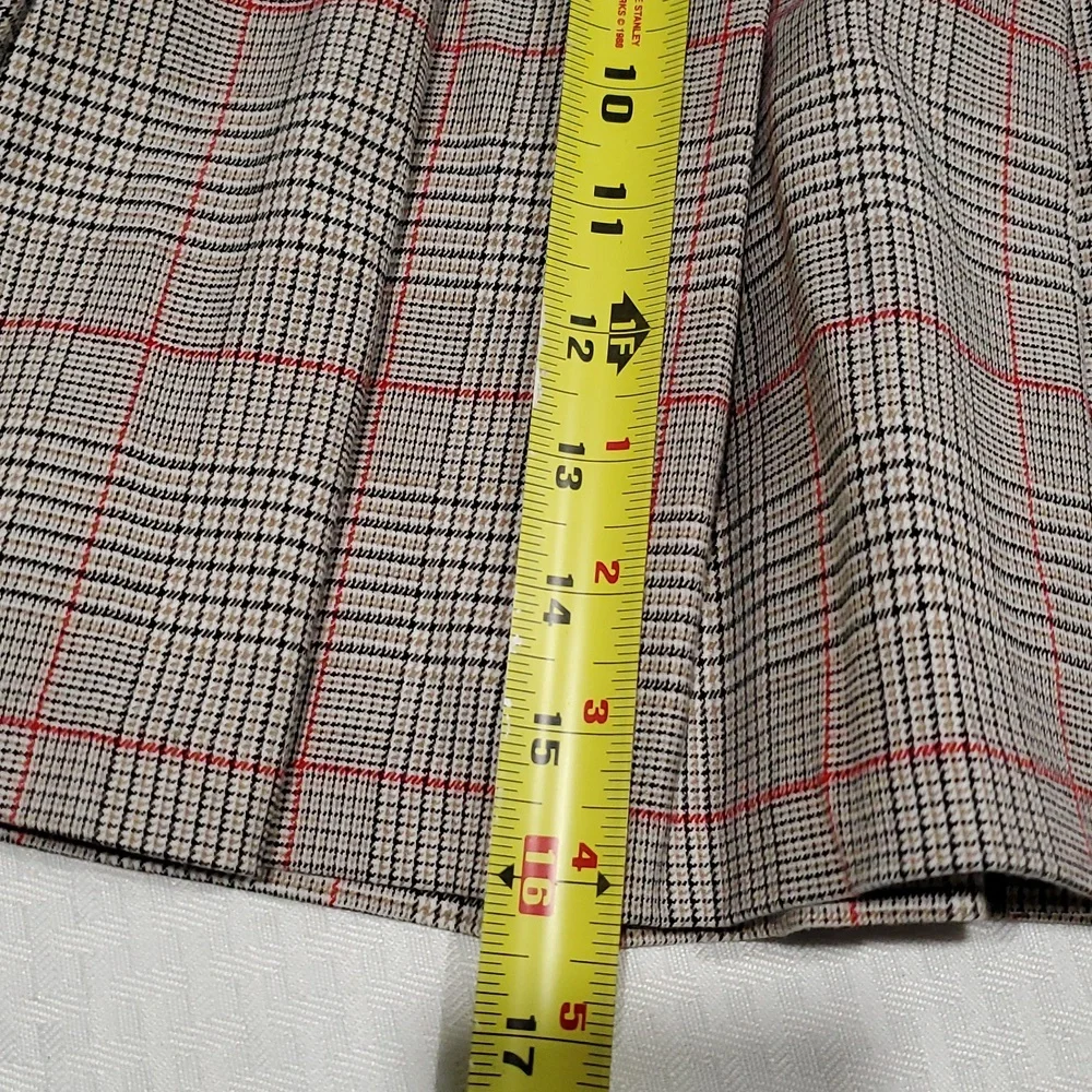 Divided Plaid Pleated school girl  Preppy  Micro Mini Skirt - Picture 2 of 8